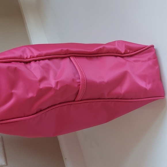 Victorias Secret Pink Lined Snap Close Nylon Tote Bag - Picture 4 of 12